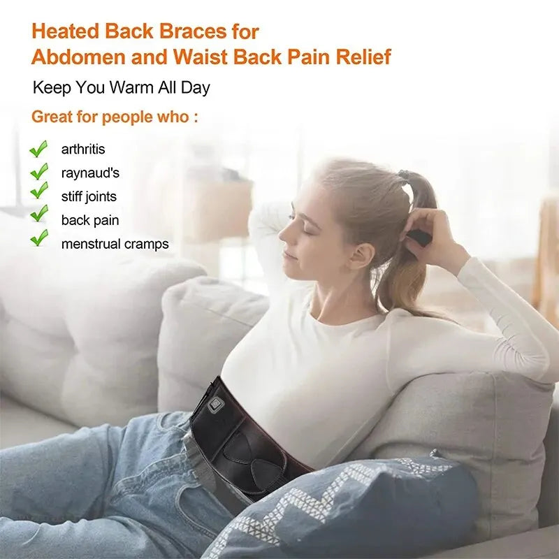 Electric Heating Belt With Adjustable Temperature Vibration Massage