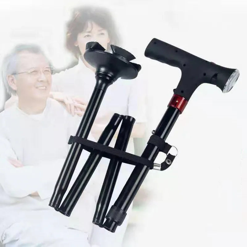 Collapsible Telescopic Folding Elder Cane