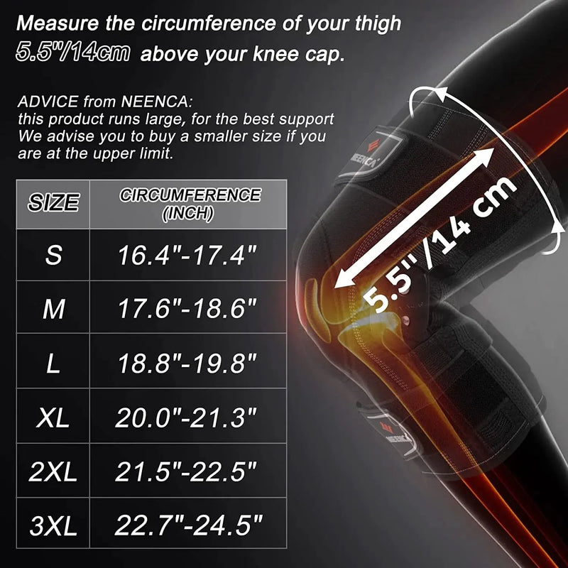 NEENCA Hinged Knee Brace for Knee Pain Knee Support with Side Stabilizers