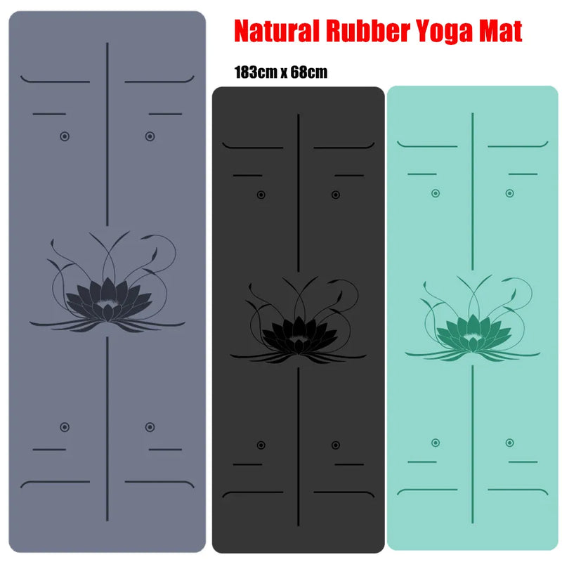 Natural Rubber Yoga Mat Professional Mandala flower Pattern PU Yoga Mat Environmental Material Sports Pilates 183cm*68cm*1.5mm