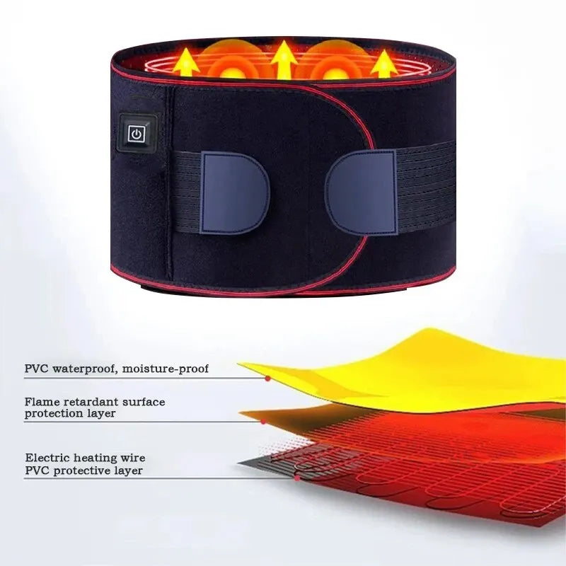 Electric Heating Belt With Adjustable Temperature Vibration Massage